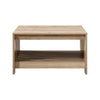 31.5 in. Farmhouse Square Coffee Table with Open Storage for Living Room