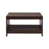 31.5 in. Farmhouse Square Coffee Table with Open Storage for Living Room