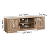 59 in. Farmhouse TV Stand For TVs Up To 59" with 2 Storage Cabinets, Wood Barn Door Media Television Console Table With Storage, Modern Entertainment Center For Living Room