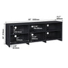 65 in. Modern TV Stand For TVs Up To 62" With 6 Open Shelves, Modern Entertainment Center With Storage, TV Console Table Media Cabinet For Living Room, Bedroom And Office
