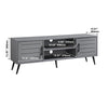59 in. Wood TV Stand with 2 Storage Cabinets Fits TV's up to 65 in.