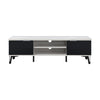 58.66 in. Ivory Wood TV Stand with 2 Storage Cabinets Fits TV's up to 65 in.