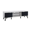 58.66 in. Ivory Wood TV Stand with 2 Storage Cabinets Fits TV's up to 65 in.