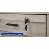 3-Drawer 39in. W Rolling Lateral Filing Cabinet with Locker and Open Storage Shelves for Home Office and Kids Room