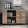 3-Drawer 39in. W Rolling Lateral Filing Cabinet with Locker and Open Storage Shelves for Home Office and Kids Room