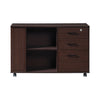 3-Drawer 39in. W Rolling Lateral Filing Cabinet with Locker and Open Storage Shelves for Home Office and Kids Room
