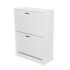 31 in. H x 24 in. W White Titanium Wood Shoe Storage Cabinet