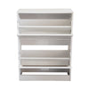 31 in. H x 24 in. W White Titanium Wood Shoe Storage Cabinet