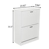 31 in. H x 24 in. W White Titanium Wood Shoe Storage Cabinet