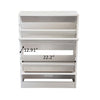 31 in. H x 24 in. W White Titanium Wood Shoe Storage Cabinet