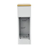 8 in. White Titanium Rectangular Wood End Table with 1 Drawer