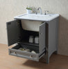 Stufurhome Delia 30 inch Grey Laundry Utility Sink