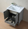 Stufurhome Delia 30 inch Grey Laundry Utility Sink