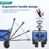 EchoSmile 6.84 cu. ft. Fabric Portable Garden Cart with Adjustable Rolling Wheels