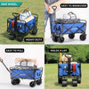 EchoSmile 6.84 cu. ft. Fabric Portable Garden Cart with Adjustable Rolling Wheels