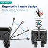 EchoSmile 6.84 cu. ft. Fabric Portable Garden Cart with Adjustable Rolling Wheels