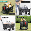 EchoSmile 6.84 cu. ft. Fabric Portable Garden Cart with Adjustable Rolling Wheels