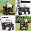 EchoSmile 6.84 cu. ft. Fabric Portable Garden Cart with Adjustable Rolling Wheels
