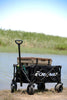EchoSmile 4.54 cu. ft. Fabric Portable Garden Cart with Adjustable Rolling Wheels in Black