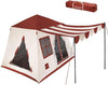 EchoSmile 5-Person Black and Orange Pop Up Camping Tent