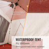 EchoSmile 5-Person Black and Orange Pop Up Camping Tent