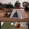 EchoSmile 5-Person Black and Orange Pop Up Camping Tent
