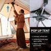 EchoSmile 5-Person Black and Orange Pop Up Camping Tent