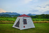 EchoSmile 5-Person Black and Orange Pop Up Camping Tent
