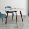 Avella 31" Round Italian Carrara White Marble Dining Table with Legs
