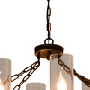 Kiska Kitchen Island Chandelier Light w/ Glass Lamp Shades (8 Bulb) Matte Black Steel, Adjustable Chain Length | Modern Home Décor
