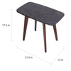 Cima 12" x 21" Rectangular Italian Marble Side Table with Legs