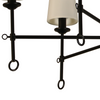 Angya 6-Shade Chandelier Light | Bamboo Lampshades and Matte Black Steel Supports | Fixed 19â€?Center Rod | Dining Room, Foyer, Entryway Décor