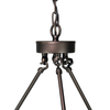Fremont 6 Bulb Wagon Wheel Light Fixture with Glass Shades, Elegant Overhead Lighting for Foyer, Living and Dining Room, or Home Entryways, Dimmable Option