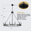 12-light 37" W Dimmable Wagon Wheel Chandelier