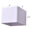 4 inches LED Square Wall Sconce Lamp 2pcs Pack