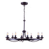 Erica 10-Light Candle Style Wagon Wheel Chandelier