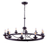 Erica 10-Light Candle Style Wagon Wheel Chandelier