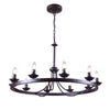 Erica 10-Light Candle Style Wagon Wheel Chandelier