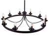 Erica 10-Light Candle Style Wagon Wheel Chandelier