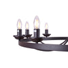 Erica 10-Light Candle Style Wagon Wheel Chandelier