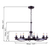 Erica 10-Light Candle Style Wagon Wheel Chandelier