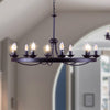 Erica 10-Light Candle Style Wagon Wheel Chandelier