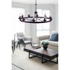 Erica 10-Light Candle Style Wagon Wheel Chandelier