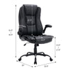 Yingj Faux Leather Swivel Executive Chair with Adjustable Arms
