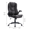 Yingj Faux Leather Swivel Executive Chair with Adjustable Arms