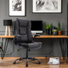 Yingj Faux Leather Swivel Executive Chair with Adjustable Arms