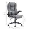 Yingj Faux Leather Swivel Executive Chair with Adjustable Arms