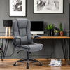 Yingj Faux Leather Swivel Executive Chair with Adjustable Arms