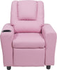 Yingj Leather with Cup Holder Kid Reclining Chair