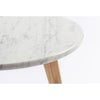 Cherie 15" Round Italian Marble Side Table with Legs